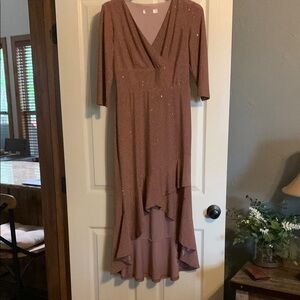 Elegant Mauve Evening Dress